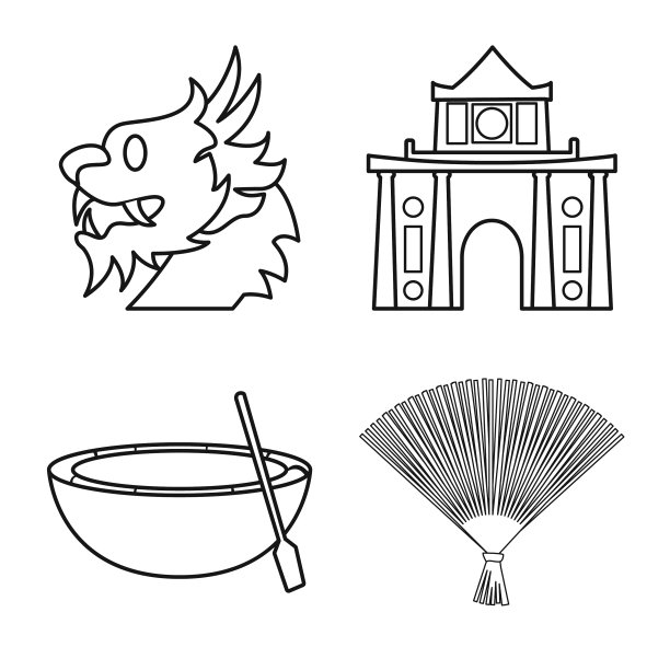 设计旅行和国家的图标集图片下载