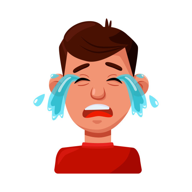 男人和哭泣的标志套图片下载