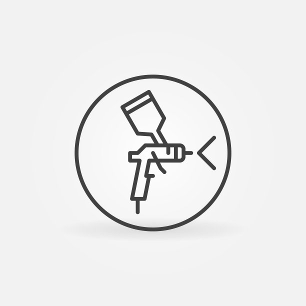 喷枪呈圆形线性概念图片下载