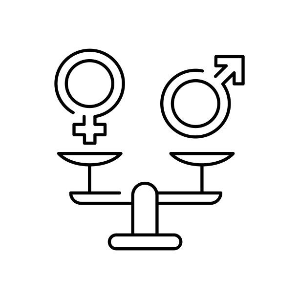 性别平等色线图标。妇女的权利。图片下载