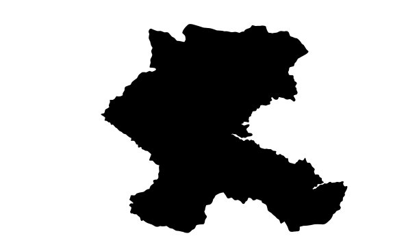 土耳其马拉提亚市的黑色剪影地图图片下载