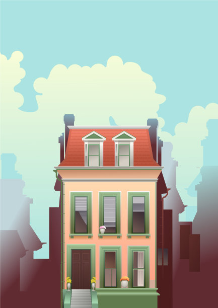 市建两层房屋图片下载