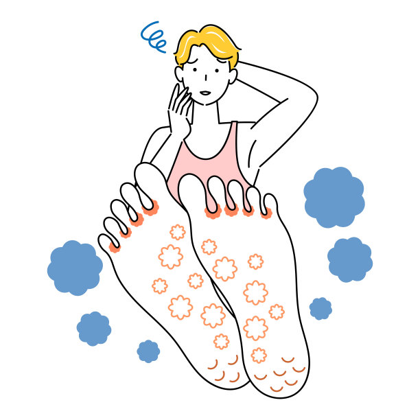 皮肤护理：为脚气烦恼的可爱男人图片下载