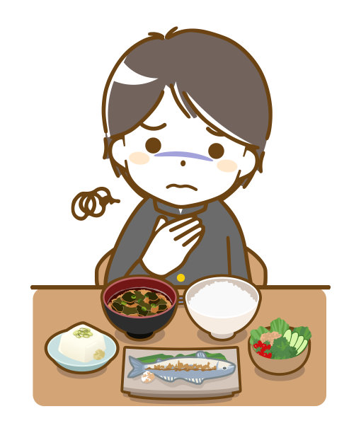 有食欲不足问题的男学生图片下载