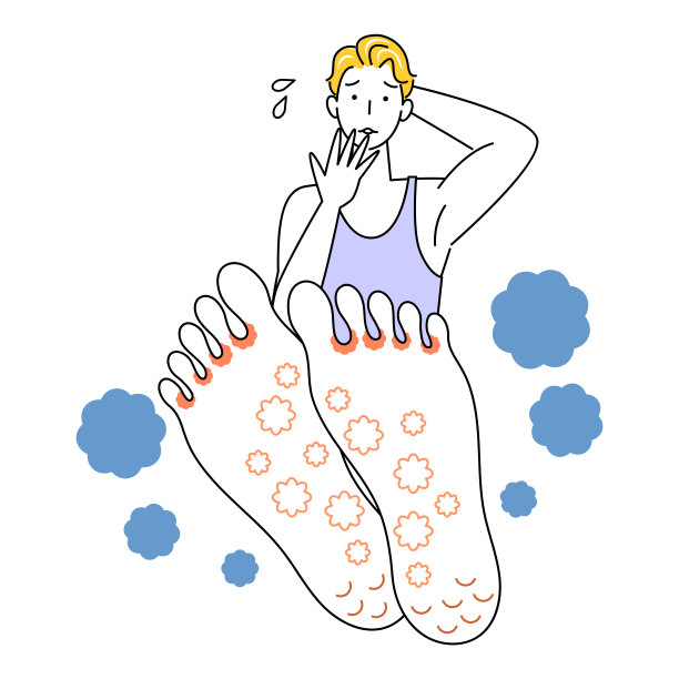 皮肤护理：为脚气烦恼的可爱男人图片下载