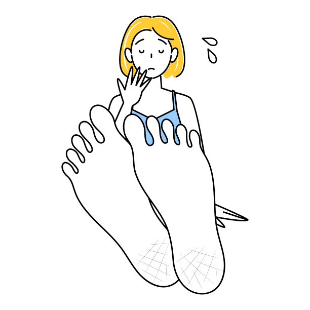 皮肤护理可爱的女人与干裂的脚跟和悲伤的鞋底上插图向量由皮肤护理。一个可爱的女人，因为脚后跟干裂而伤心。鞋底的特写。插图。Vec图片下载