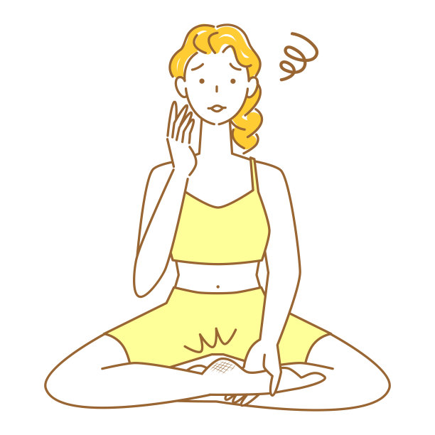 皮肤护理：脚后跟干裂的可爱女人悲伤的插图图片下载