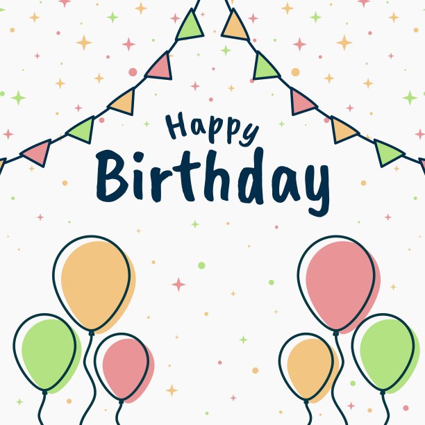 生日快乐气球背景图片下载