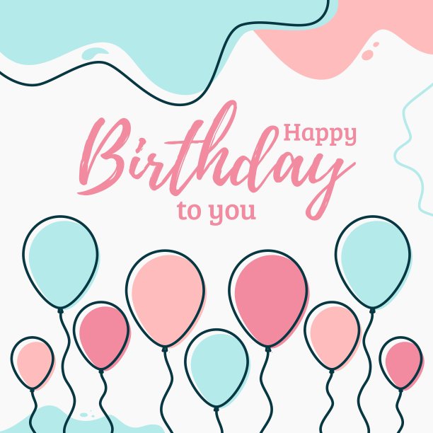 生日快乐气球背景图片下载