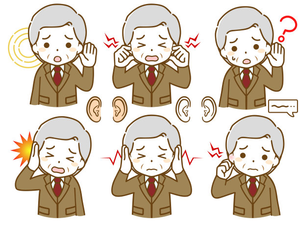 穿着西装的老人，耳朵有异常图片下载