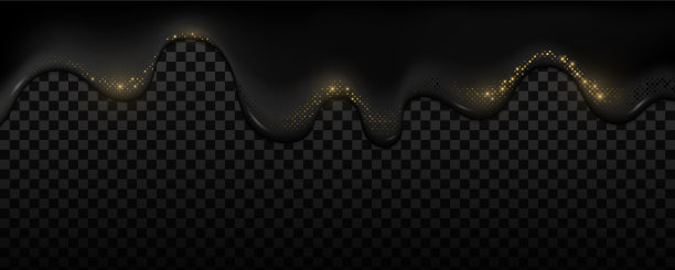 逼真的黑色油与金色闪光半色调图片下载