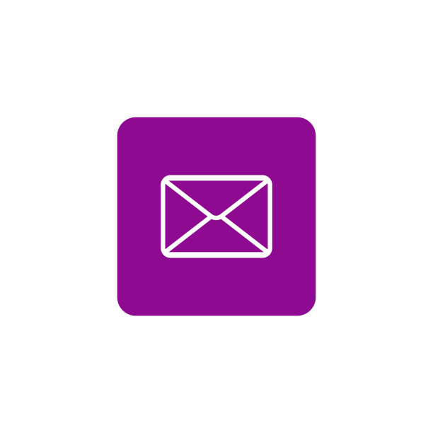 白色信封图标。在一个彩色矩形上。矢量图设计。图片下载