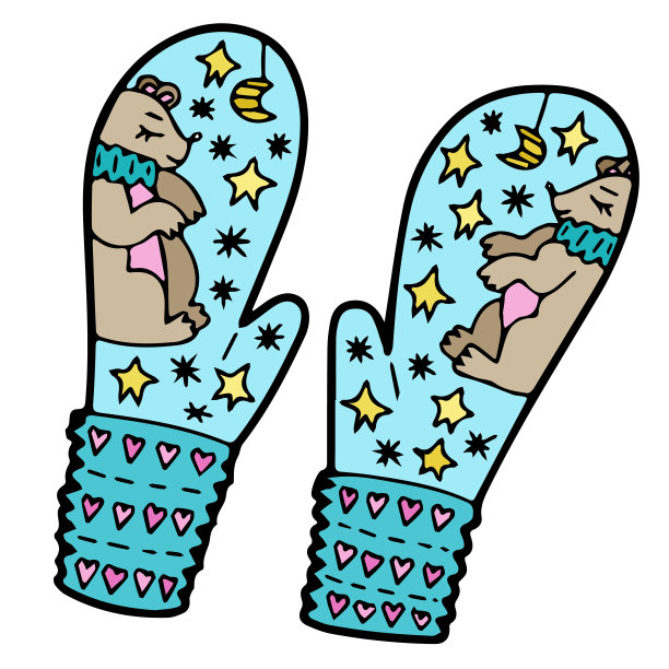 单一设计元素-儿童冬季手套图片下载