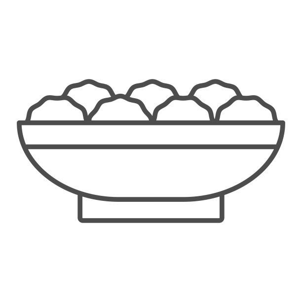 烤土豆脆皮细线图标图片下载