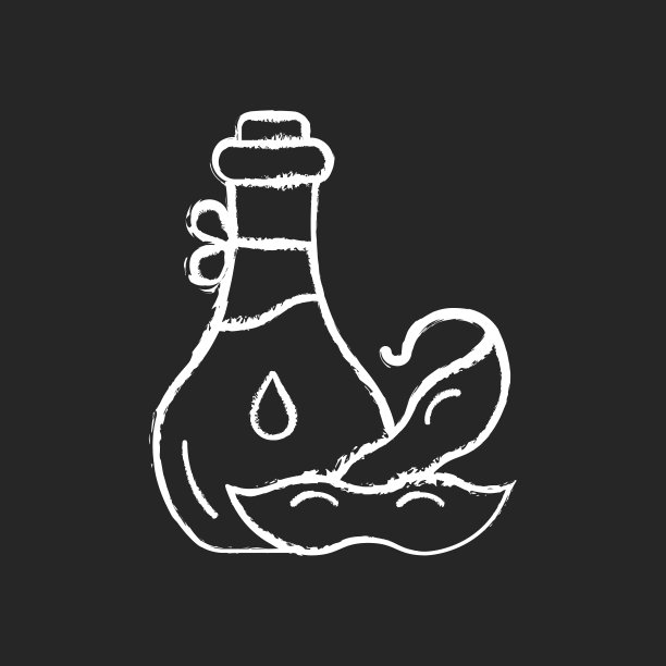 大豆油粉笔白色图标在黑暗的背景图片下载