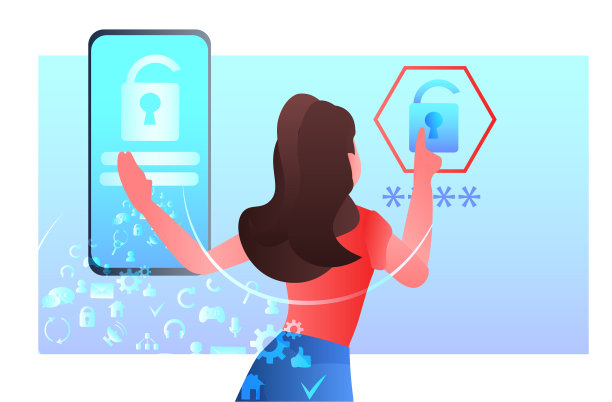 女人在智能手机屏幕上输入密码图片下载