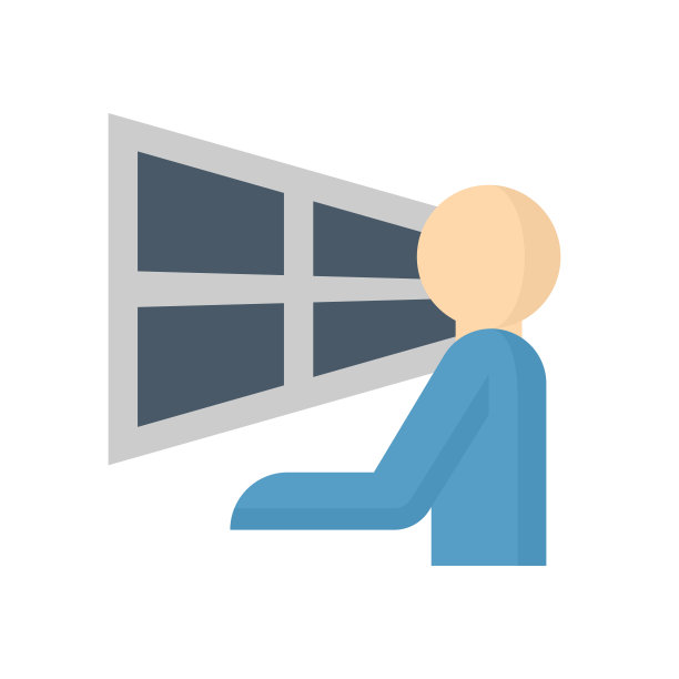 操作员和计算机矢量图标设计。图片下载