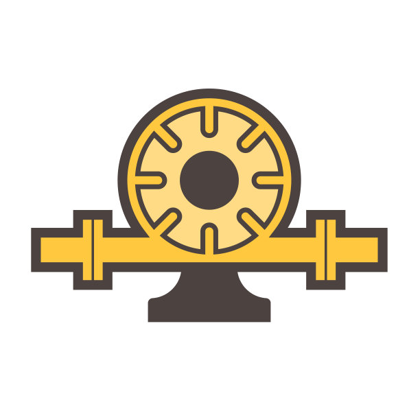 离心泵矢量图标设计用于管道，处理和农业。图片下载