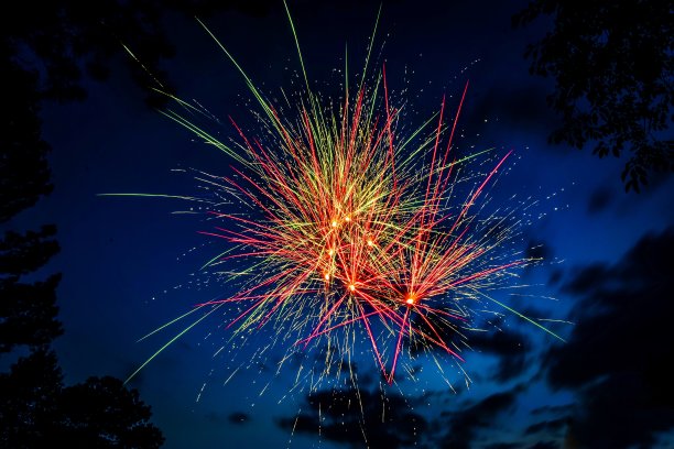 7月4日夜空焰火图片下载