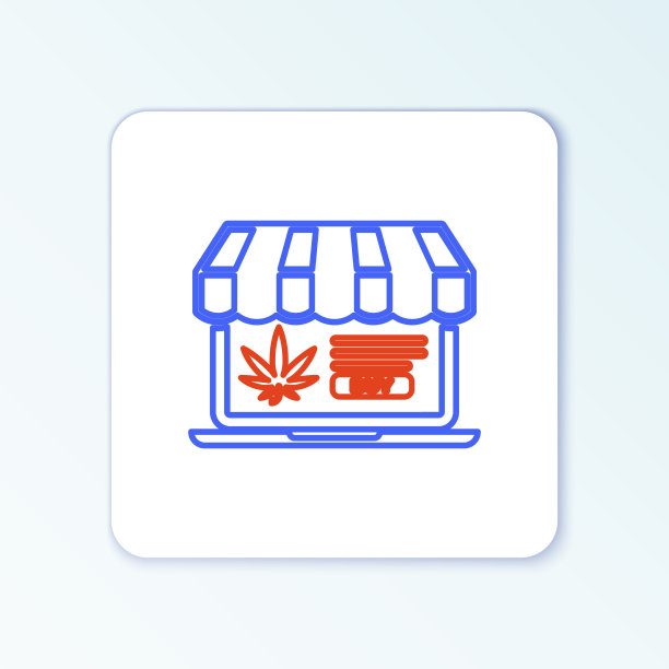 连笔记本电脑和医用大麻或大麻叶图片下载