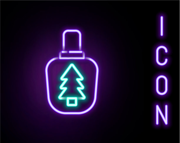 霓虹灯线水壶图标图片下载