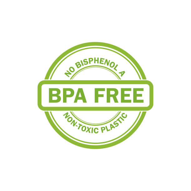 无Bpa圆形邮票孤立在白色图片下载