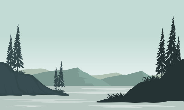 日出时不可思议的山景图片下载