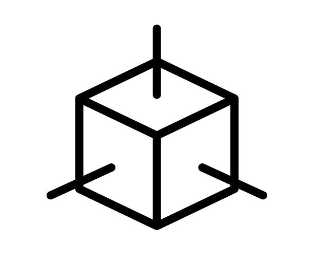 三维建模尺寸单一孤立图标用图片下载