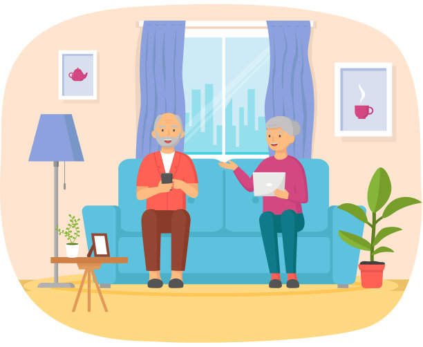 老年人和老年人一起玩电子游戏图片下载