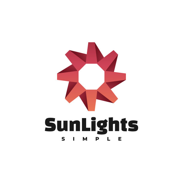 标志阳光灯光渐变多彩的风格图片下载