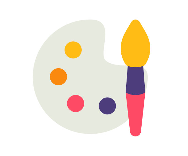 美术绘画用单一孤立的图标绘画图片下载