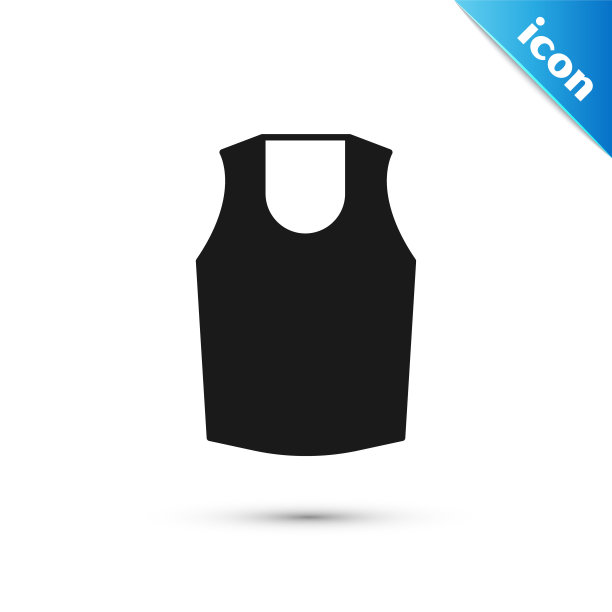 灰色汗衫图标孤立在白色背景。向量图片下载