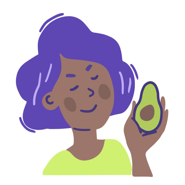 女人拿着鳄梨图片下载