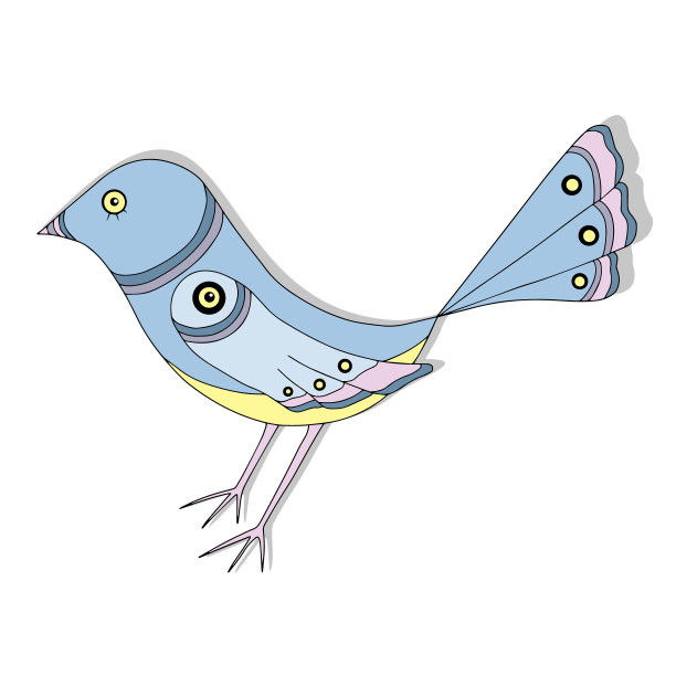 带有不同民族装饰的卡通小鸟。矢量图图片下载