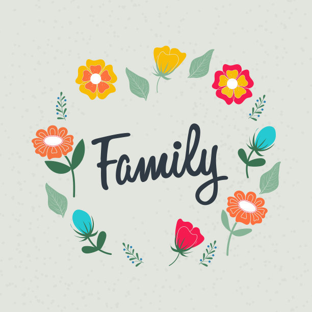 引用家庭和花环图片下载