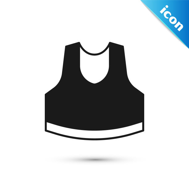 灰色汗衫图标孤立在白色背景。向量图片下载