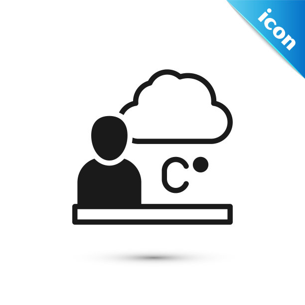 灰色天气预报图标孤立在白色背景。向量图片下载