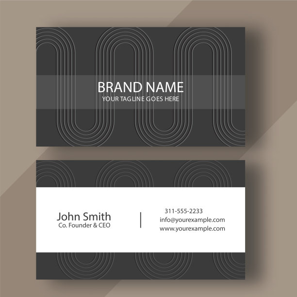 双面名片设计在深灰色图片下载
