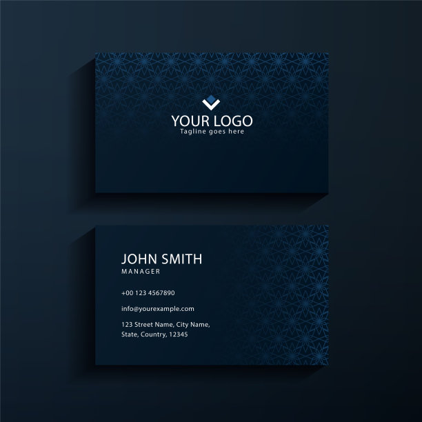 优雅的名片设计，双面在图片下载