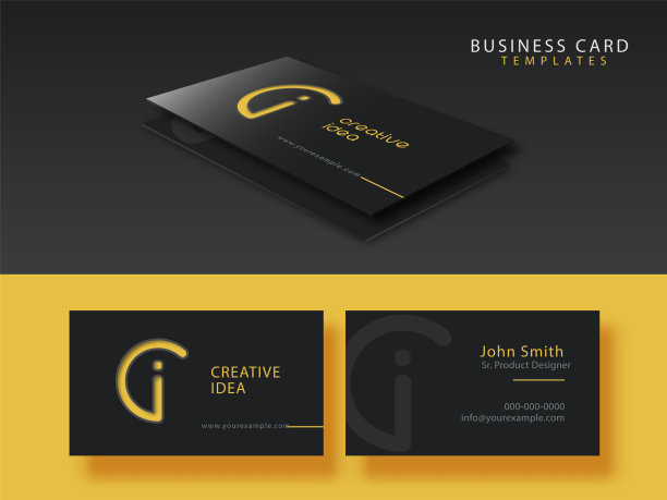 双面现代名片上的模板图片下载