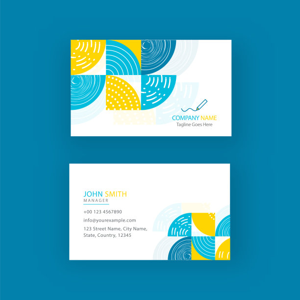 摘要可编辑的名片设计在前面图片下载