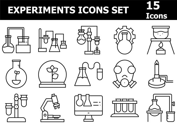 黑线艺术设置实验图标在平图片下载