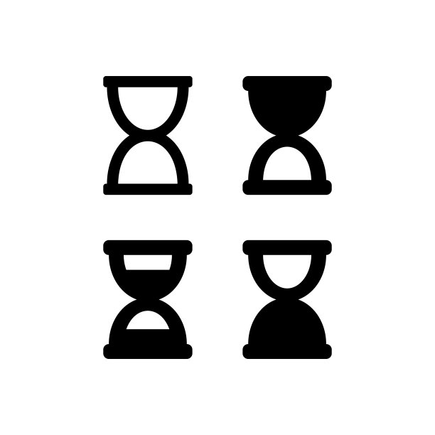 沙漏图标集。沙漏在不同的州象征孤立。矢量插图EPS 10图片下载