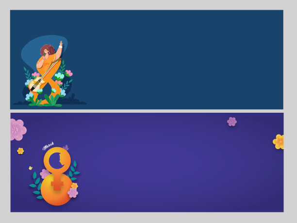 3月8日妇女节快乐的标题或横幅图片下载