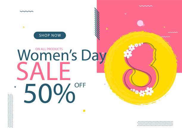 妇女节特价邮政与折扣优惠图片下载