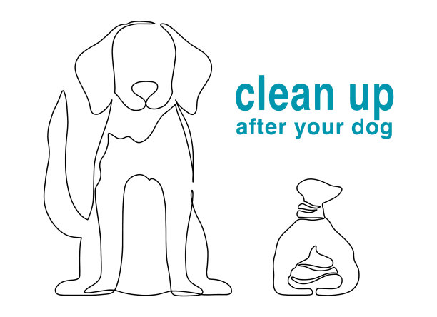 用塑料袋隔离捡拾狗粪图片下载