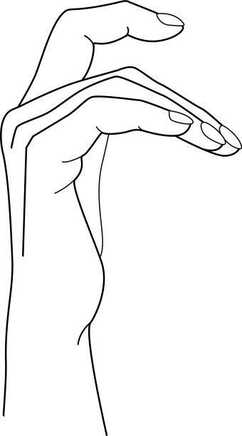 手指头弯曲-呈直线图片下载