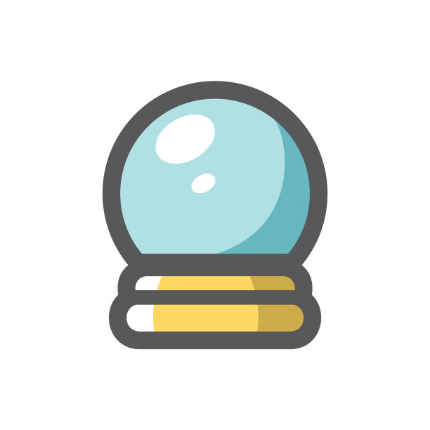 水晶魔术球卡通图标图片下载