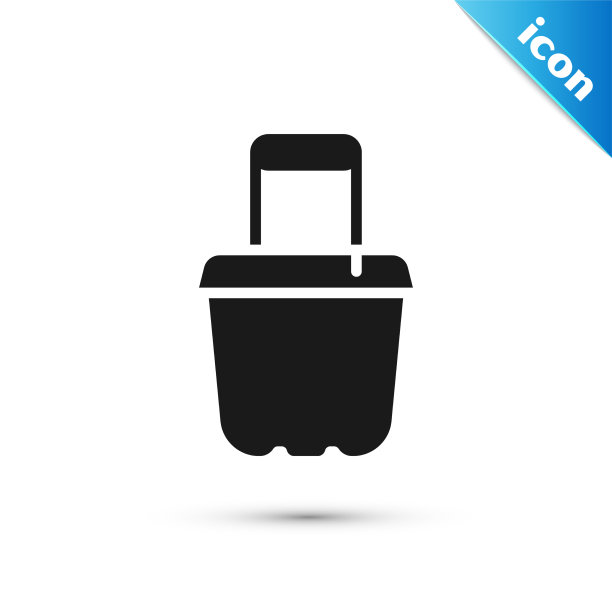 灰沙桶图标孤立在白色图片下载