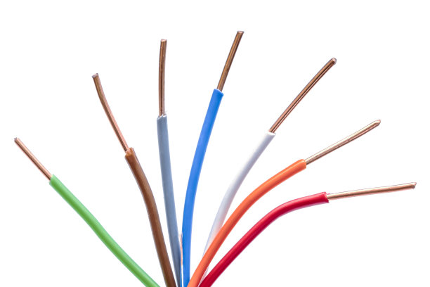 电线隔离在白色背景上图片下载